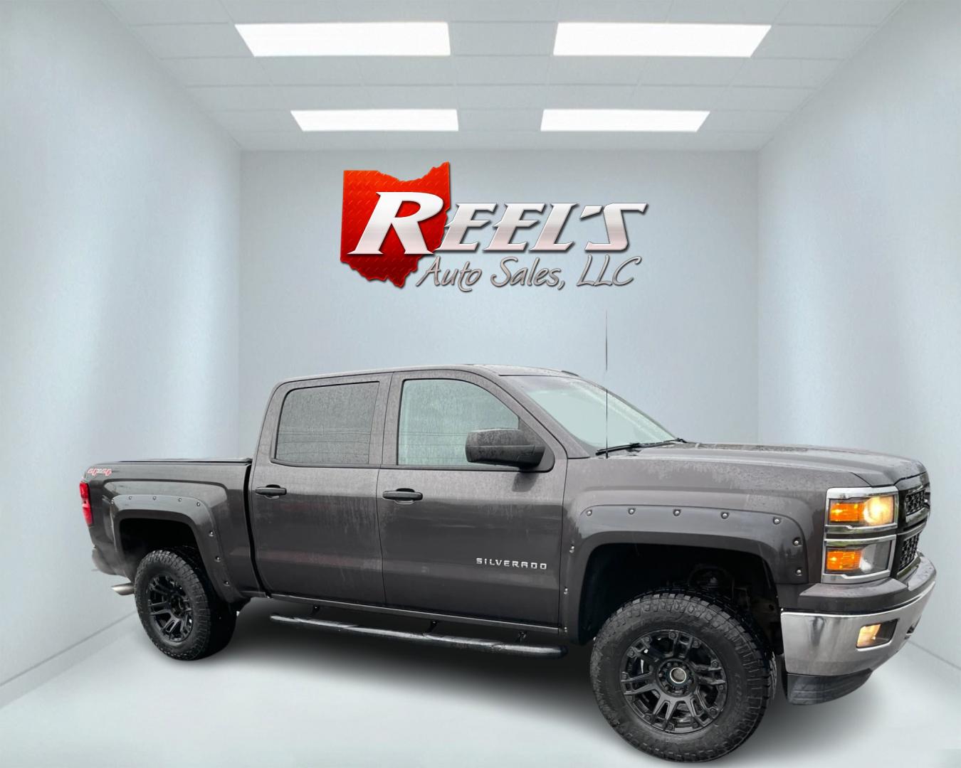 2014 Gray /Black Chevrolet Silverado 1500 LT Crew Cab 4WD (3GCUKREC7EG) with an 5.3L V8 OHV 16V engine, 6-Speed Automatic transmission, located at 11115 Chardon Rd. , Chardon, OH, 44024, (440) 214-9705, 41.580246, -81.241943 - Photo#3